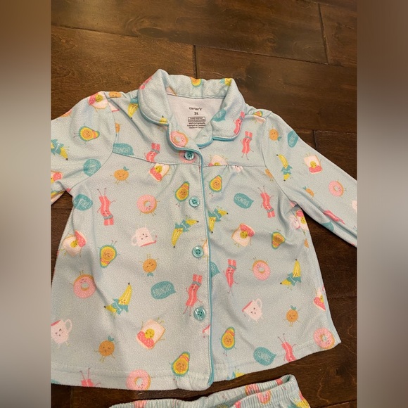 Carters Breakfast Pajama Set 3T - Picture 3 of 4